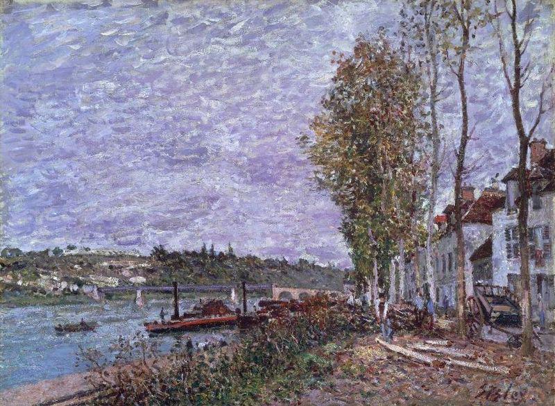 Alfred Sisley Overcast Day at Saint-Mammes oil painting picture